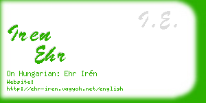 iren ehr business card